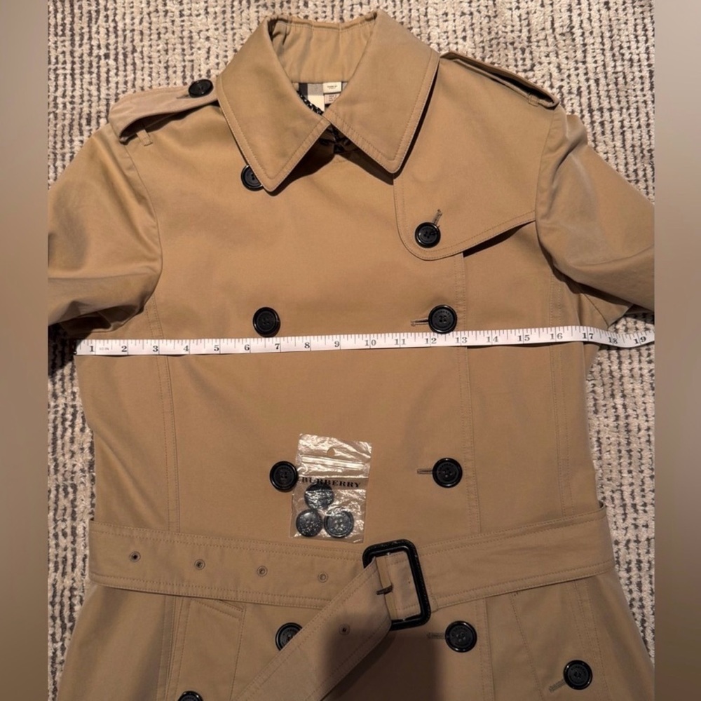 Burberry Beige Double-Breasted Trench Coat - Picture 10 of 10